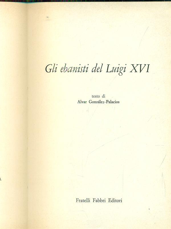 Gli ebanisti del Luigi XVI