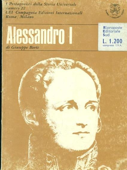 Alessandro I / Pitt Jr - copertina