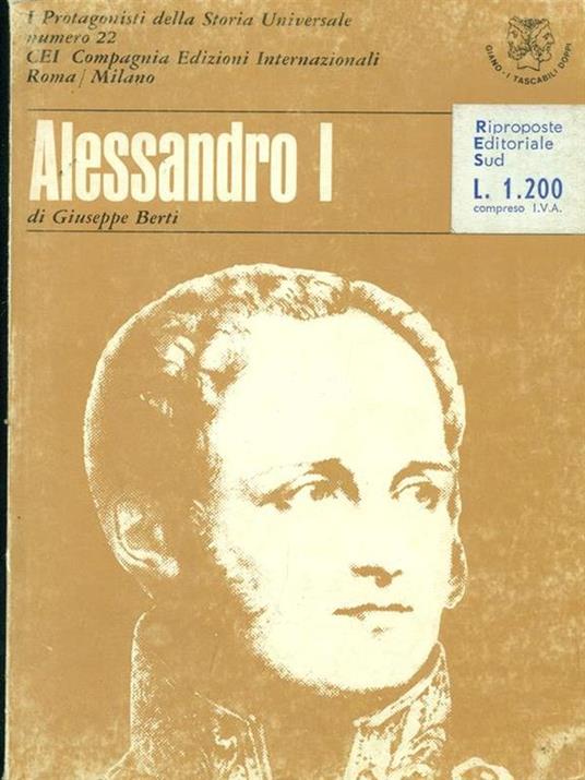 Alessandro I / Pitt Jr - copertina