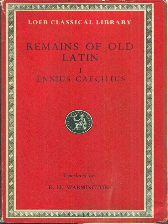 Remains of old latin I enniuscaecilius - copertina