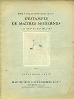 D'estampes de maitres modernes. Catalogue XXXIX