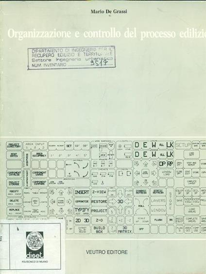 Organizzazione e controllo del processo edilizio - Mario De Grassi - copertina