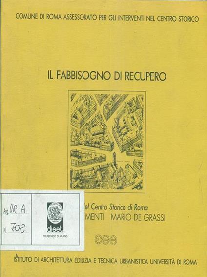 Il fabbisogno di recupero - copertina