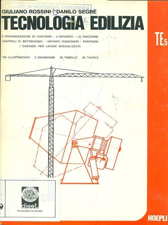 Tecnologia Edilizia - Volume 5 - Giuliano Rossini - copertina