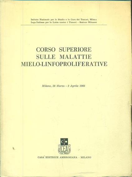Corso superiore sulle malattie mielo-linfoproliferative - copertina