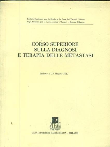 Corso superiore sulla diagnosi e terapia delle metastasi - copertina