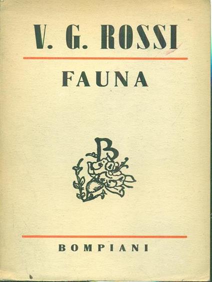 Fauna di: V G Rossi - copertina