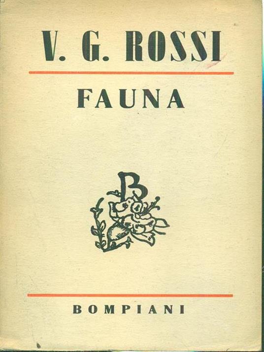 Fauna di: V G Rossi - copertina
