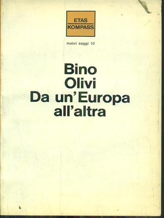 Da un'europa all'altra - Bino Olivi - copertina