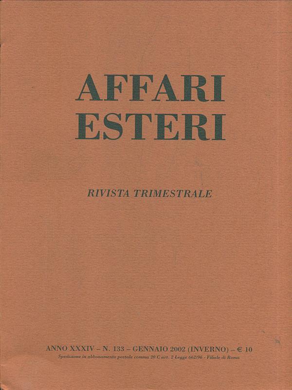 Affari esteri N. 133/Gennaio 2002