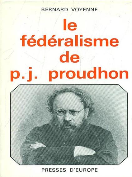 Le feralisme de p.j. proudhon - Bernard Voyenne - copertina