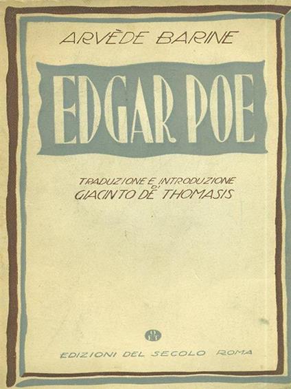 Edgar Poe - Arvede Barine - copertina