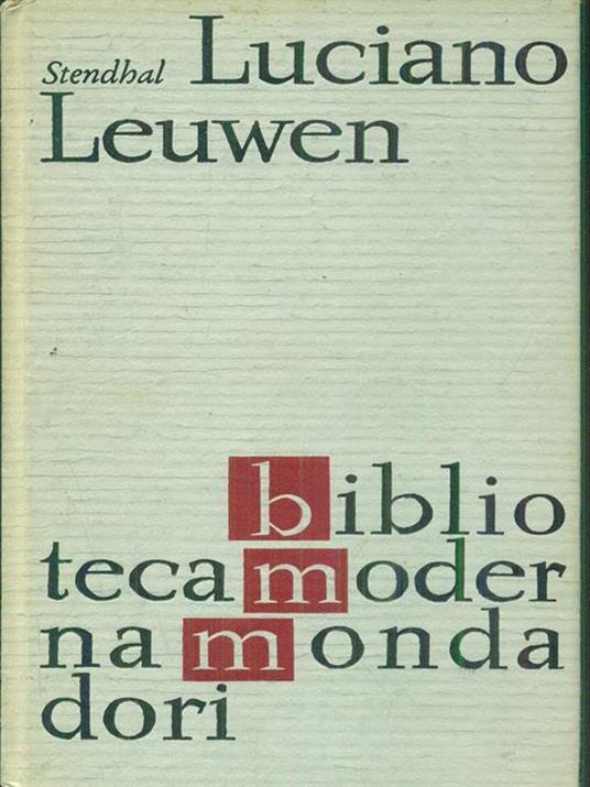 Luciano Leuwen - Stendhal - copertina