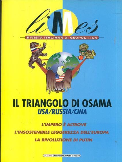 Limes 3/2002 Il triangolo di OsamaUsa/Russia/Cina - copertina