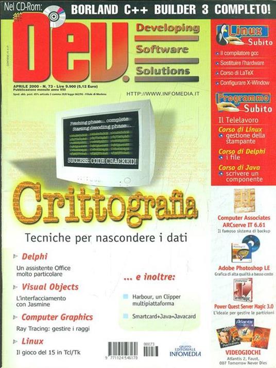 DEV. N. 73 / Aprile 2000 - copertina