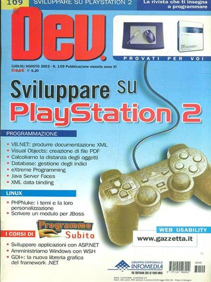 DEV. n. 109/Luglio agosto 2003 - copertina