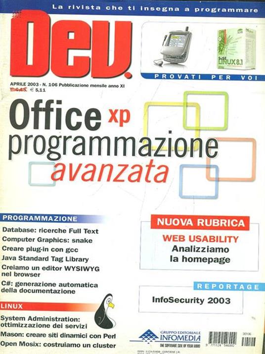 DEV. N. 106 / Aprile 2003 - copertina