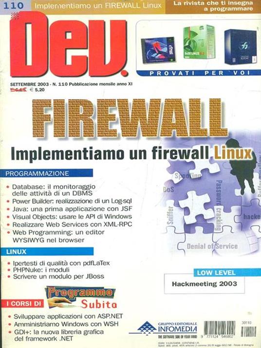 Dev. N. 110/Settembre 2003 - copertina
