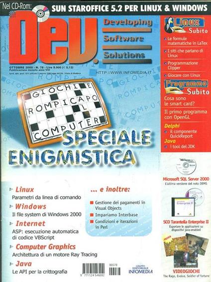 Dev. N. 78/Ottobre 2000 - copertina