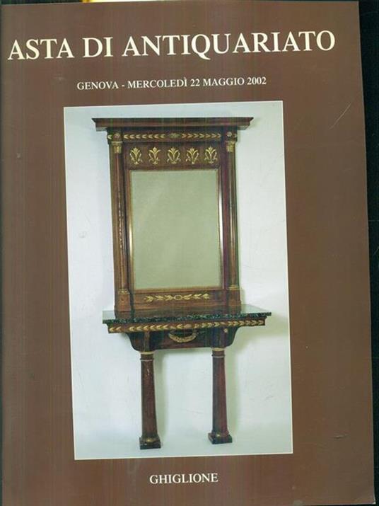 Asta di antiquariato genova mercoledi 22 maggio 2002 - copertina