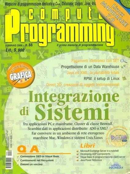 Computer Programming n. 88/febbraio 2000 - copertina