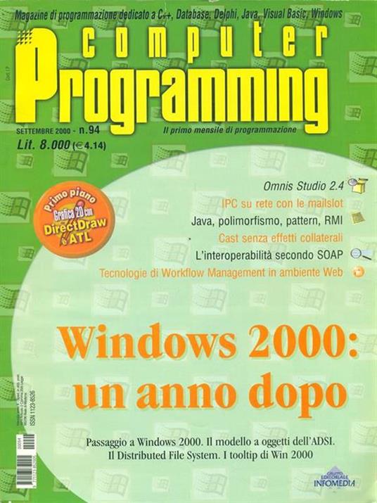 Computer Programming n. 94/settembre 2000 - copertina