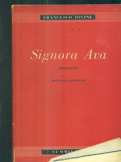 Signora Ava - Francesco Jovine - copertina