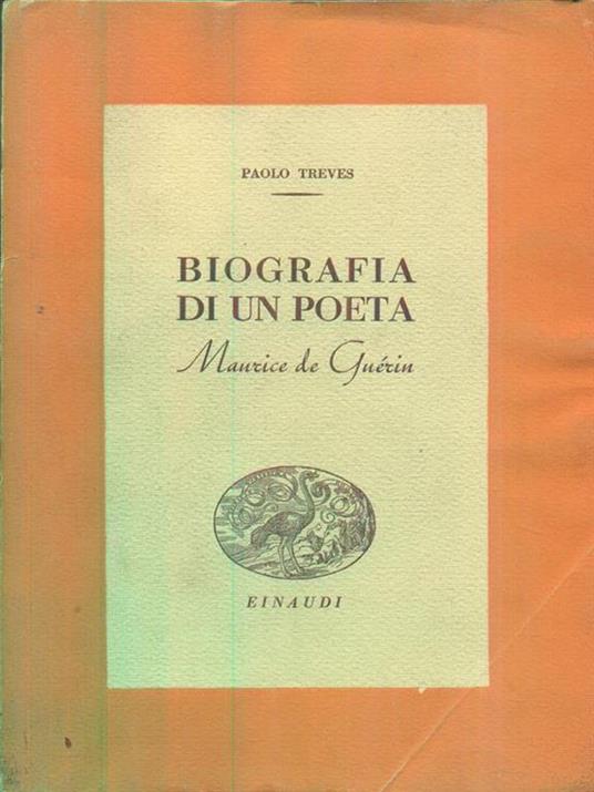 Biografia di un poeta - Paolo Treves - copertina