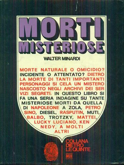 Morti misteriose - Walter Minardi - copertina