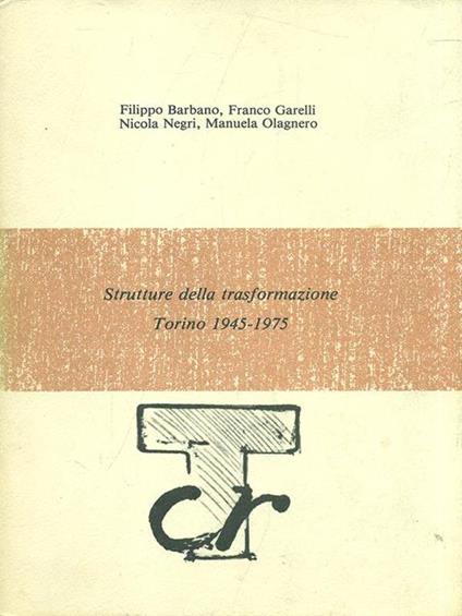 Strutture della trasformazione - Filippo Barbano - copertina
