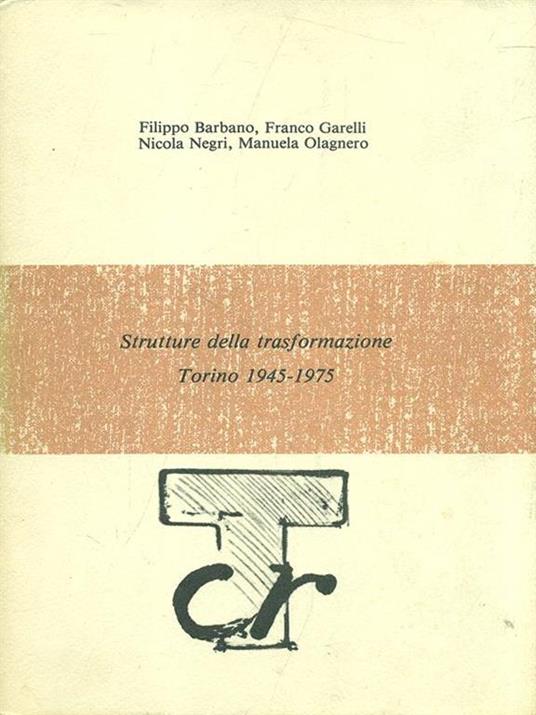Strutture della trasformazione - Filippo Barbano - copertina