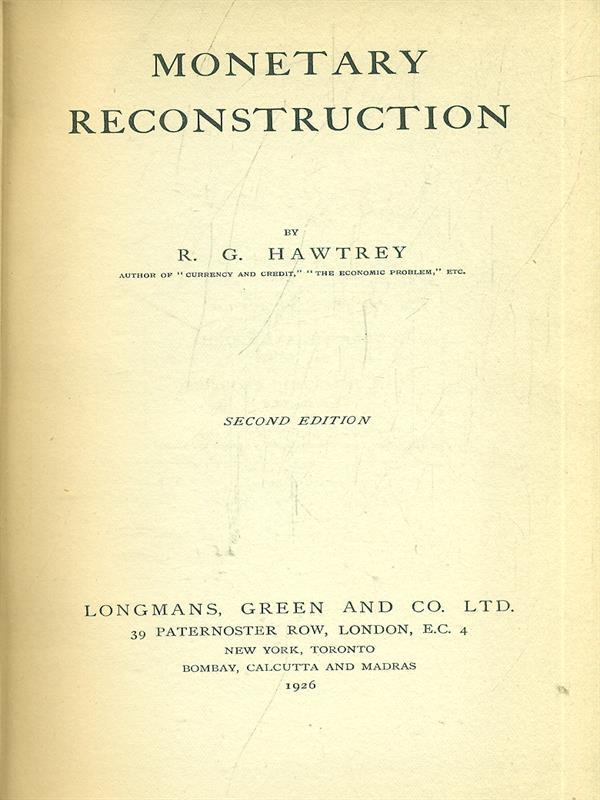 Monetary Reconstruction