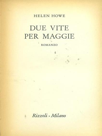 Due vite per Maggie - copertina
