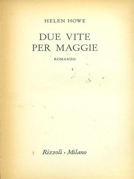Due vite per Maggie - copertina