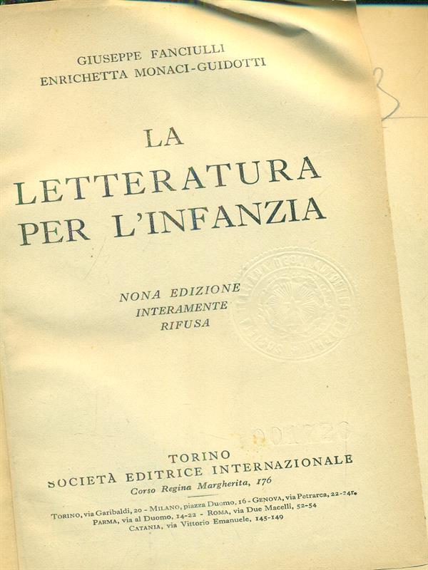 La letteratura per l'infanzia