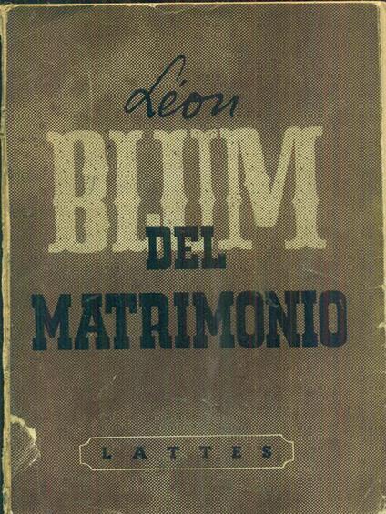 Del matrimonio - Leon Blum - copertina