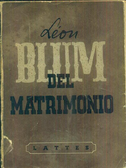 Del matrimonio - Leon Blum - copertina