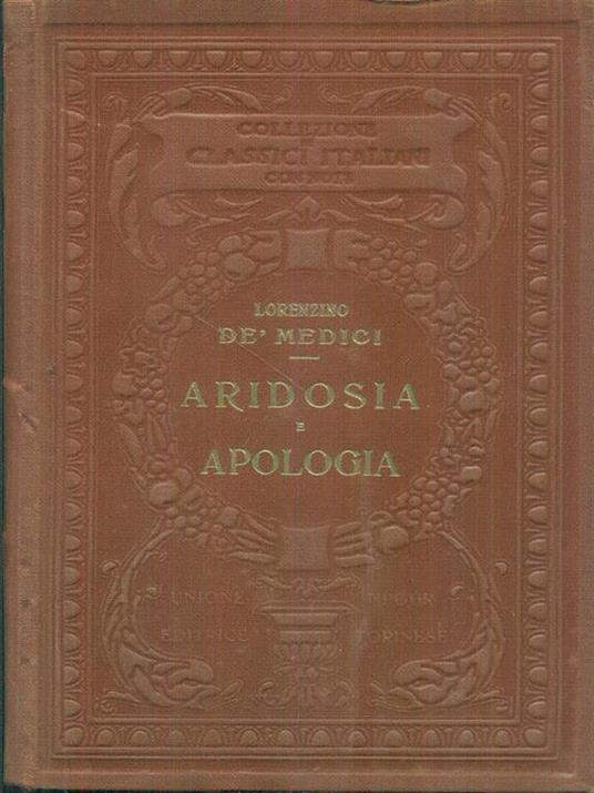 Aridosia-apologia rime e lettere - Lorenzino De Medici - copertina