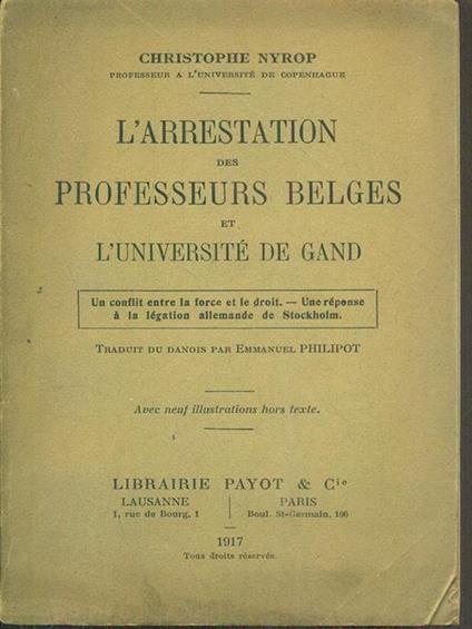 L' arrestation des professeurs belges et l'universitéde gand - copertina