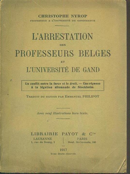 L' arrestation des professeurs belges et l'universitéde gand - copertina
