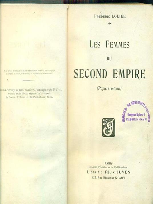Les femmes du second empire - copertina