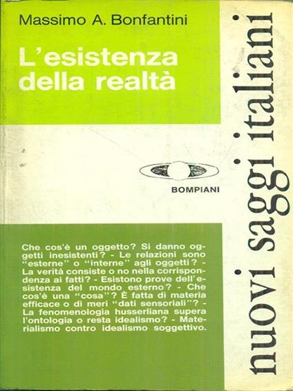 L' esistenza della realt - Massimo A. Bonfantini - copertina