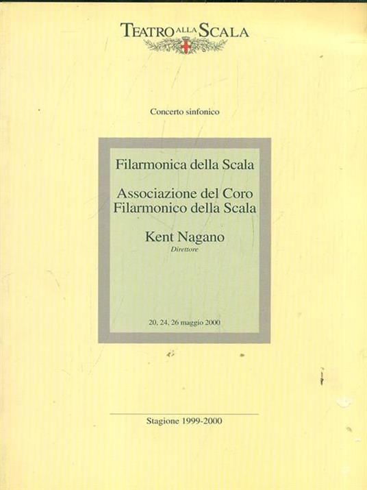 Concerto sinfonico. Filarmonica della Scala Stagione 1999/2000 - copertina