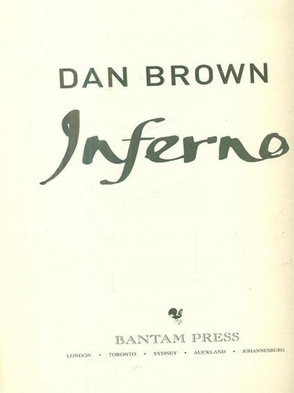 Inferno - Dan Brown - copertina