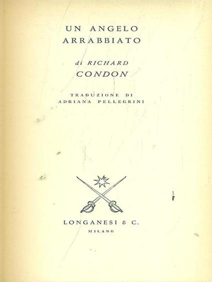 Un angelo arrabbiato - Richard Condon - copertina