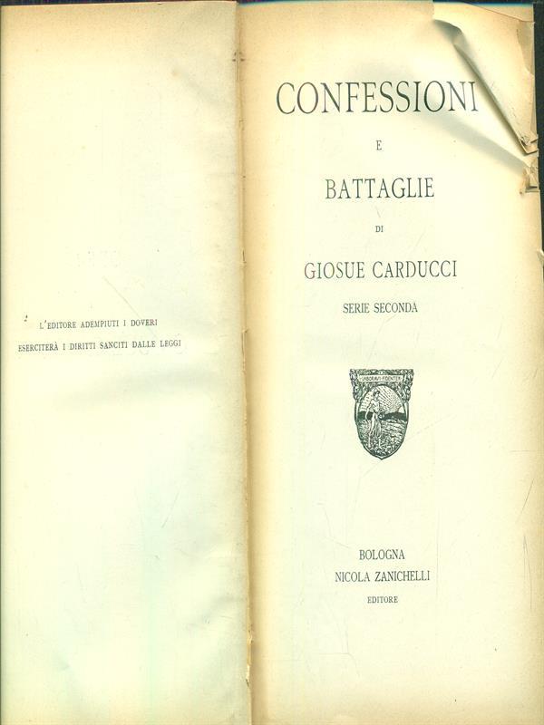 Confessioni e battaglie serie seconda