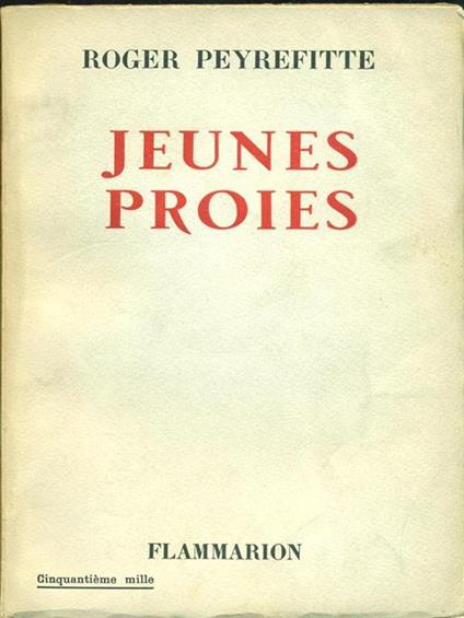 Jeunes Proies - Roger Peyrefitte - copertina