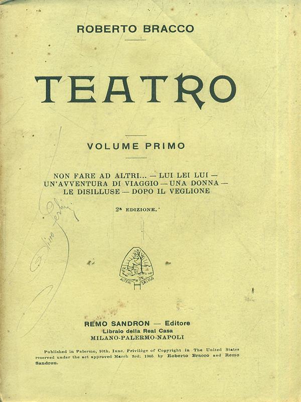 Teatro. Vol. I