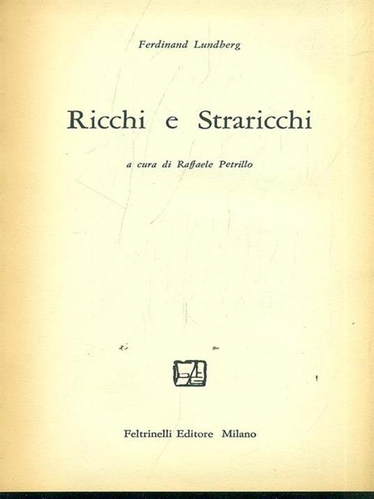 Ricchi e Straricchi - copertina