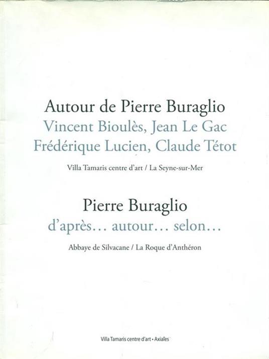 D'apres. autor. Selon - Pierre Buraglio - copertina
